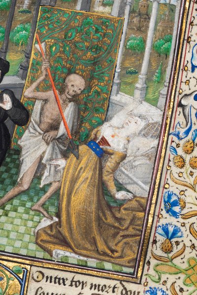 Pagina uit "La Belle Dame Sans Merci" door Alain Chartier, Parijs, begin 15e eeuw door Dunois Master