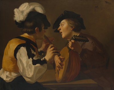 Twee muzikanten, 17e eeuw door Dutch