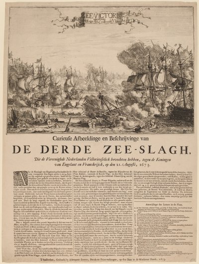 De derde zeeslag door Dutch 17th Century
