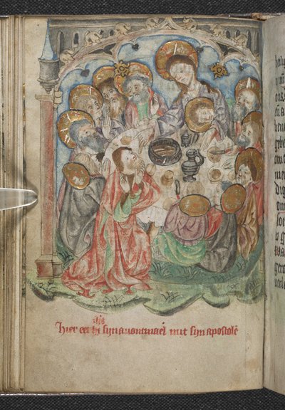 Het Laatste Avondmaal, c.1410-20 door Dutch School