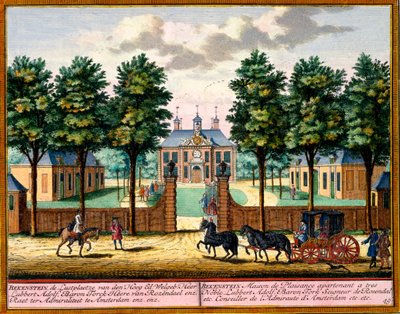Bekenstein Lusthuis, uit Het Zeganpralent Kennemerlant door Hendrick de Leth en Matthias Brouerius Van Nidek, gepubliceerd ca. 1700-30 door Dutch School
