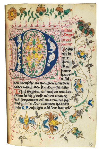 Getijdenboek en Gebedenboek in het Nederlands, Nederrijn, Emmerik, Kleef, ca. 1480 door Dutch School