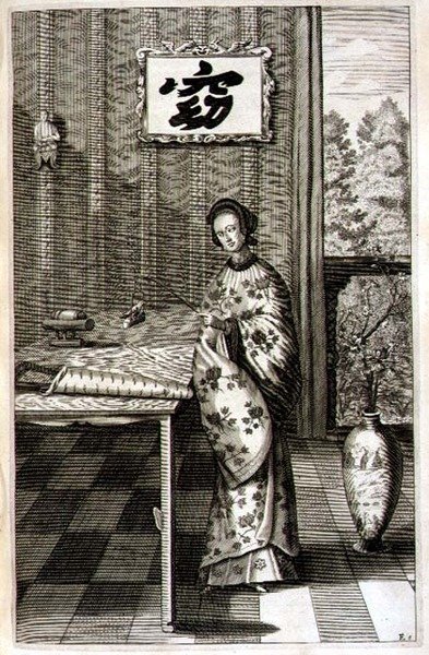 Chinese Vrouw met een Nachtegaal, uit 