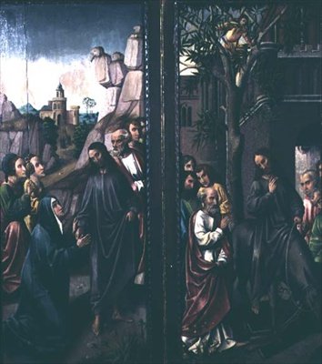 Christus neemt afscheid van zijn moeder; Christus