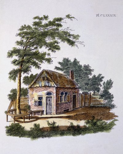 Cottage uit Magazine of Garden Gems door G. van Laar, gepubliceerd in 1802 door Dutch School