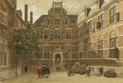 Binnenplaats van het Oost-Indisch Huis, Amsterdam door Dutch School