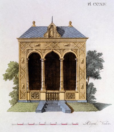 Ontwerp uit Magazine of Garden Gems door G. van Laar, gepubliceerd in 1802 door Dutch School