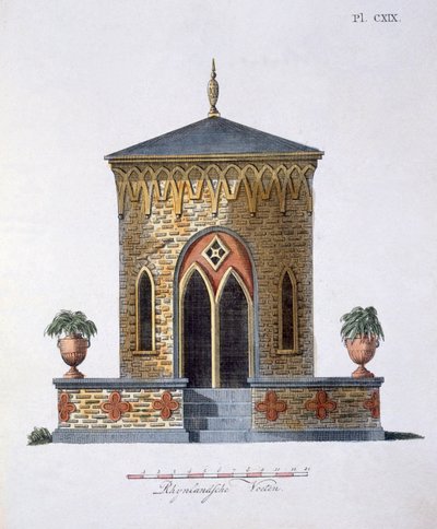 Tuinversieringen, uit Magazine of Garden Gems door G. van Laar, gepubliceerd 1802 door Dutch School