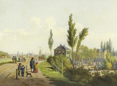 Land en Yzigt, tuin buiten de Haarlemmer Poort, Amsterdam, 19e eeuw door Dutch School