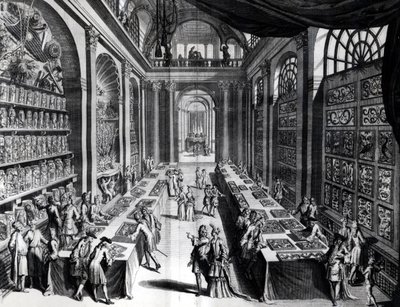Levin Vincents verzameling curiosa, illustratie uit Theatre de Merveilles de la Nature, c.1719 door Dutch School