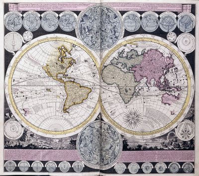 Kaart van de Wereld, c.1717 door Dutch School