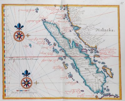 Kaart van Malakka en Sumatra, westelijk Indonesië, deel van de Sunda-eilanden door Dutch School