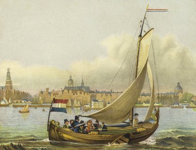 Pleziervaart op het IJ, Nederland, 19e eeuw door Dutch School