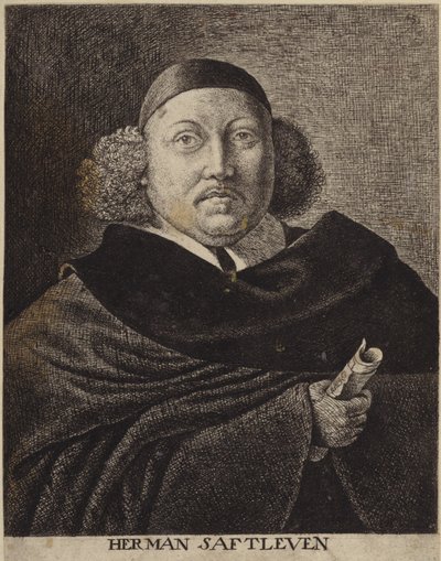 Portret van Herman Saftleven de Jongere door Dutch School