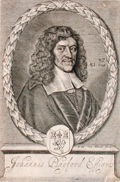 Portret van John Playford (1623-86) gegraveerd door Frederick Hendrick van Hove (c.1628-98) door Dutch School