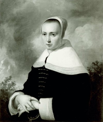 Portret van een Vrouw door Dutch School