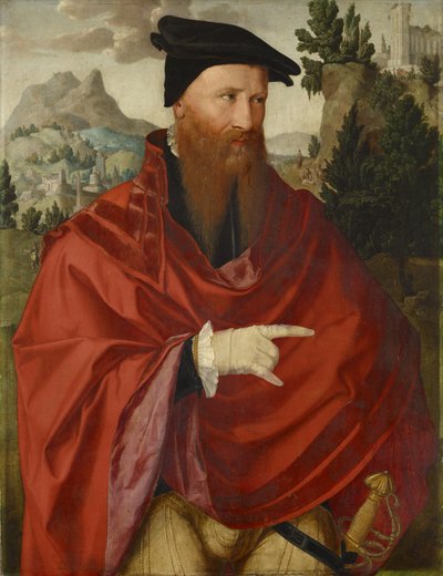 Portret van de wederdoper David Joris, ca. 1540-45 door Dutch School