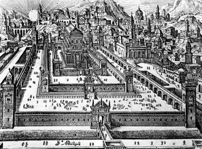 Reconstructie van de Tempel van Salomo, ca. 1700 door Dutch School