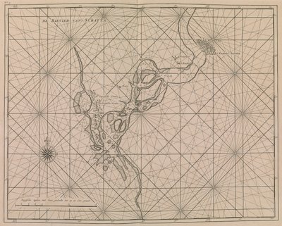 Rivierbenadering naar Surat, c.1726 door Dutch School