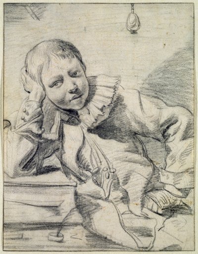Schooljongen aan zijn Bureau, c.1630-45 door Dutch School