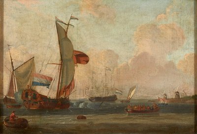 Schepen voor de Kust door Dutch School