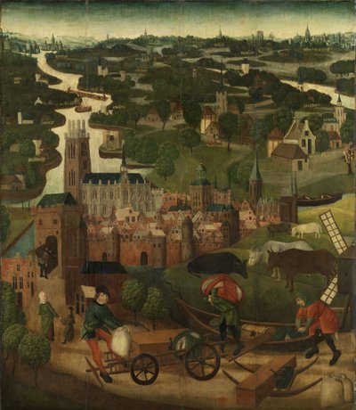 St. Elisabeth Vloed door Meester van de Heilige Elisabeth panelen ca. 1490-5 door Dutch School