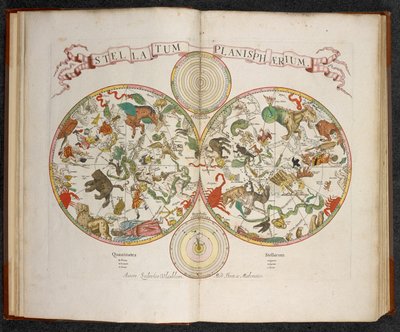 Stellatum Planisphaerium, Een planisfeer met tekens van de dierenriem door Dutch School