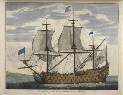 Vlaggenschip van de eerste rang met admiraalsvlag, uit 