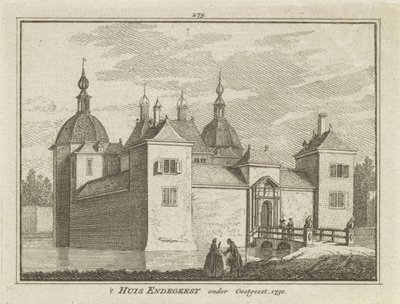 Uitzicht op Kasteel Endegeest, Oegstgeest, Nederland door Dutch School