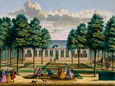 Uitzicht op Huis Jagerlust, uit Het Zeganpralent Kennemerlant door Hendrick de Leth en Matthias Brouerius Van Nidek, gepubliceerd ca. 1700-1730 door Dutch School