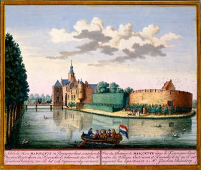 Uitzicht op Marquette House, Kennemerland, uit Het Zeganpralent Kennemerlant door Hendrick de Leth en Matthias Brouerius Van Nidek, gepubliceerd ca. 1700-30 door Dutch School