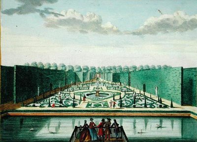 Uitzicht op het amfitheater achter het huis bij Assumburg, uit 