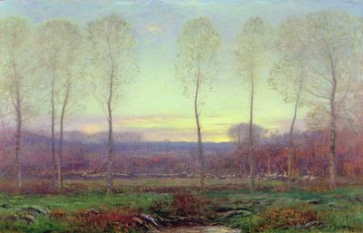 Oktober schemering door Dwight William Tryon