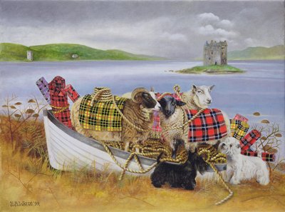 Schapen met Tartan door E.B. Watts