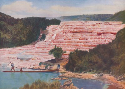 Flushed Beauty van de roze terrassen van Nieuw-Zeeland voor hun volledige vernietiging, ca. 1935 door ENA