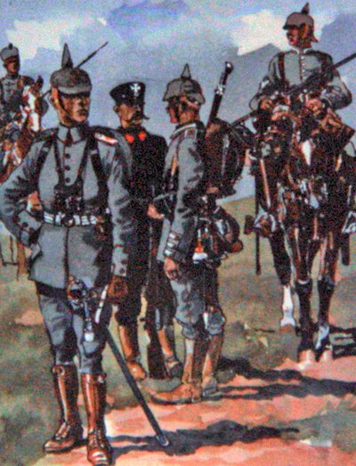 Duitse velduniformen van 1914 door E. (after) Dobrich