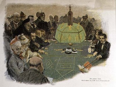 Scène in een casino door E. (after) Rosenstand