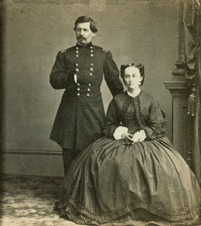 Generaal-majoor George B. McClellan en zijn vrouw, uitgegeven door Anthony