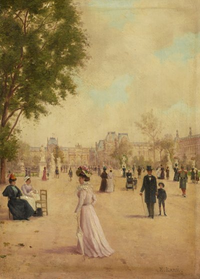 De Tuinen van de Tuilerieën door E. Baré