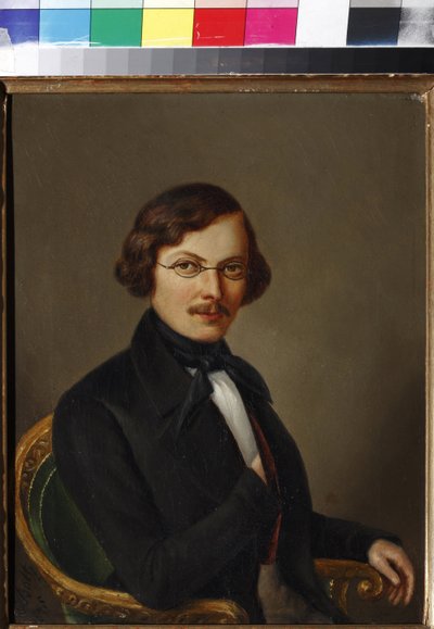 Portret van de auteur Nikolai Gogol (1809-1852) door E. Boltz