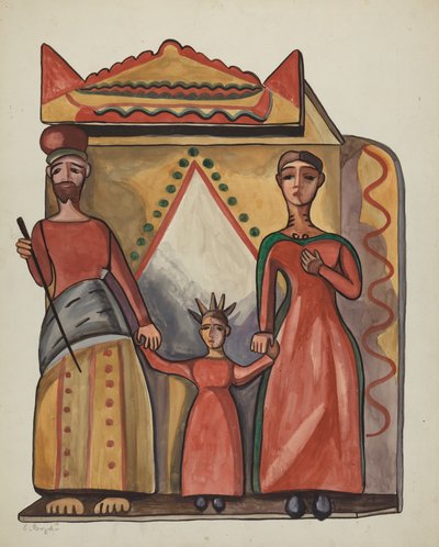 Bulto - Heilige Familie, 1935-1942 door E. Boyd