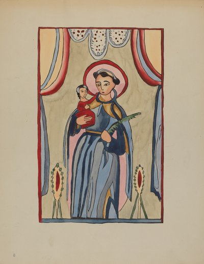 Paneel van het Altaarstuk van San Antonio, c. 1936 door E. Boyd