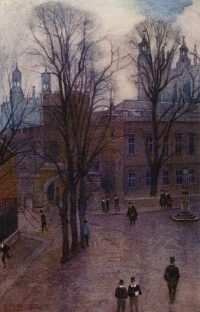 Eton: Bovenbouw en lange wandeling vanaf Common Lane House door E. D. Brinton