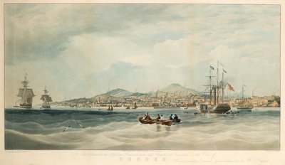 Uitzicht op Dundee vanaf de rivier door E. Duncan
