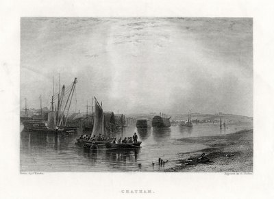Chatham, Kent, 1860 door E. Finden