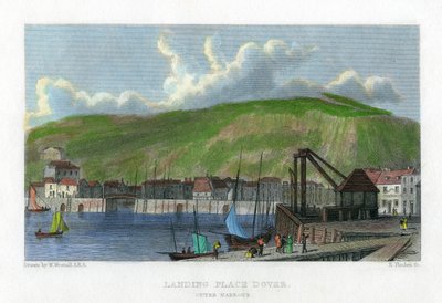 Aanlegplaats, buitenhaven, Dover, Kent door E. Finden