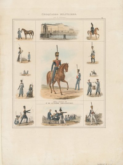 Gala-uniformen van het Izmailovsky Regiment, 1840 door E. Gilbertson
