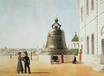 De Tsarenklok in het Kremlin van Moskou, 1838 door E. Gilbertson