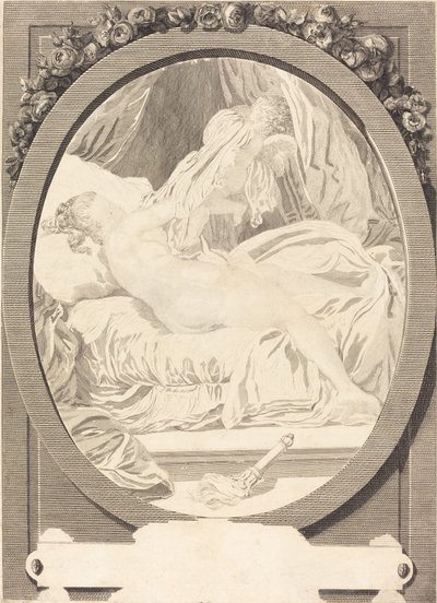 Het hemd uitgetrokken door E. Guersant after Jean Honoré Fragonard