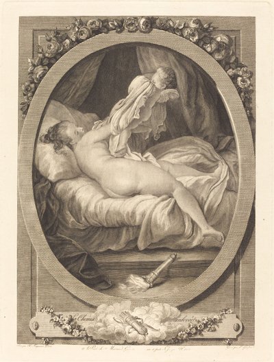 Het hemd uitgetrokken door E. Guersant after Jean Honoré Fragonard